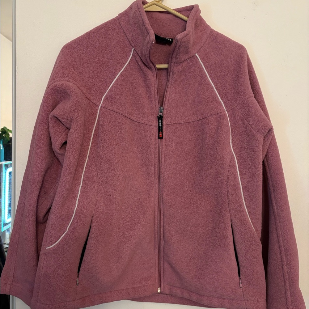 Alpine Design Women’s Mauve Fleece Jacket - Lightweight Zip Front small